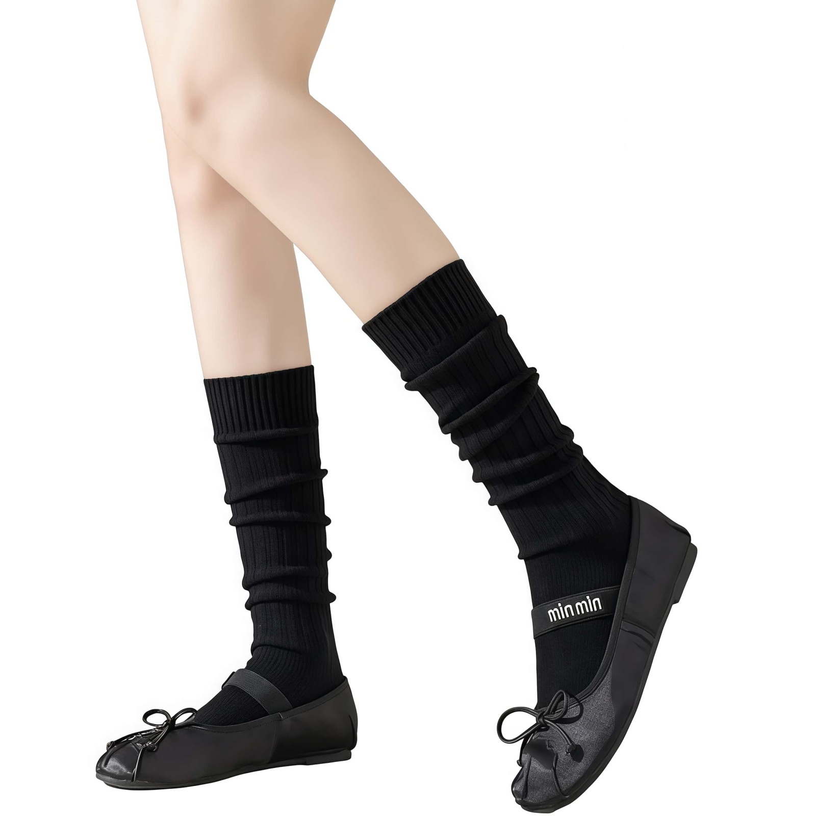 Womens Ribbed Knit Crew Socks Winter Fashion Persian wool Middle Tube Sock